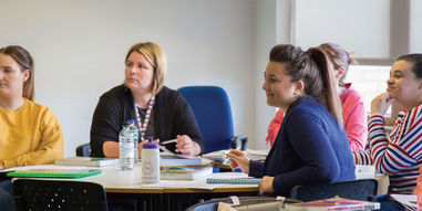 Group of students in social work seminar