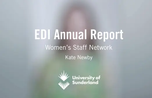 Text that reads EDI Annual Report, Women's Staff Network