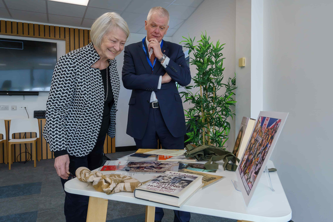 Kate Adie and University of Sunderland Vice Chancellor and Chief Executive Sir David Bell