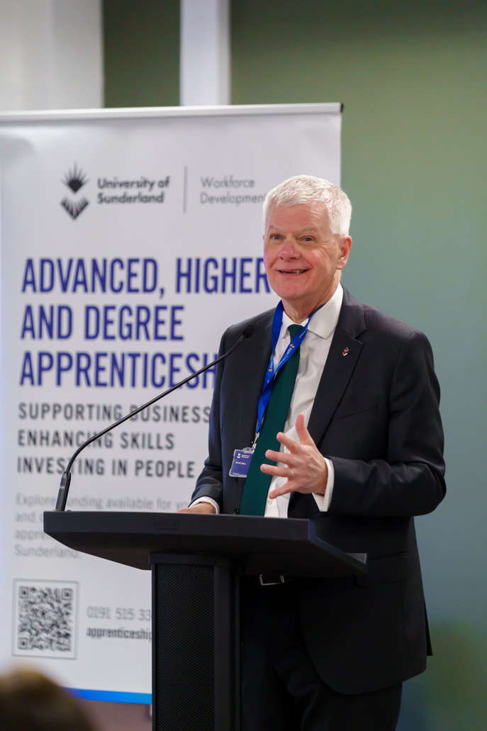 Sir David Bell, Vice Chancellor and Chief Executive of the University of Sunderland, at the Community Heroes Awards