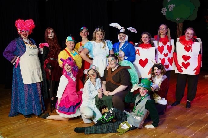 Group picture of students in costume