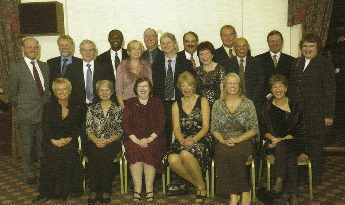 Graduates attending dinner