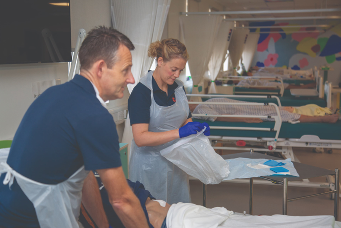 Two nursing students