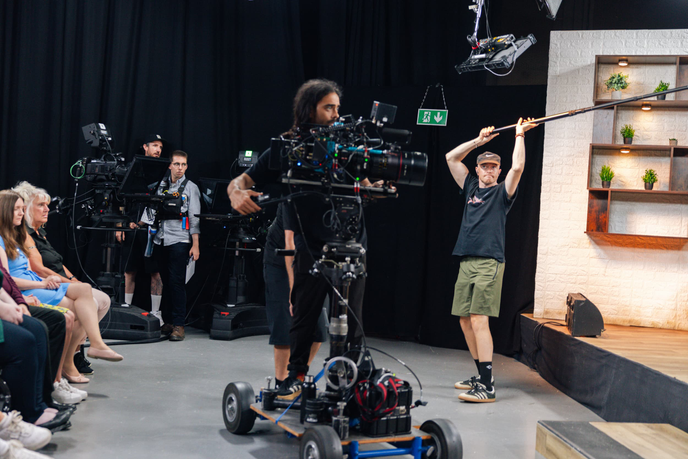 People on a film set