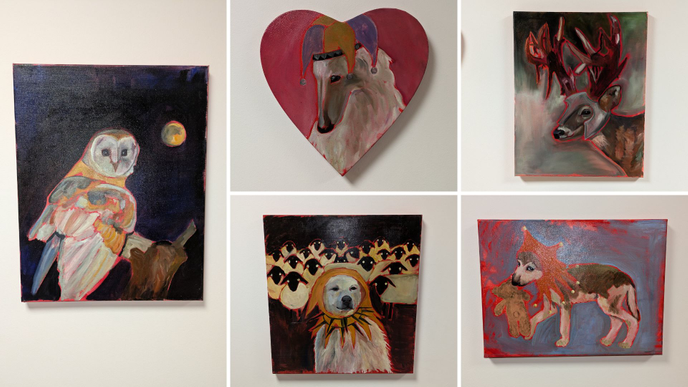 Artwork displayed on wall