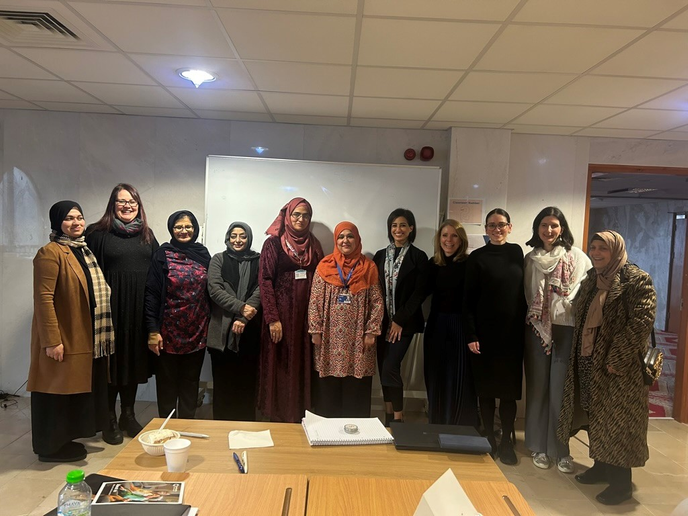 The research team with volunteers at the final workshop in Sunderland