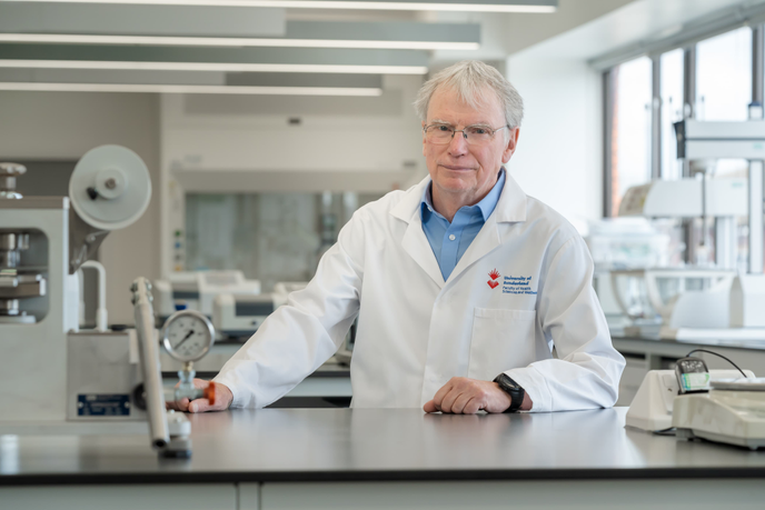 Man standing in a laboratory