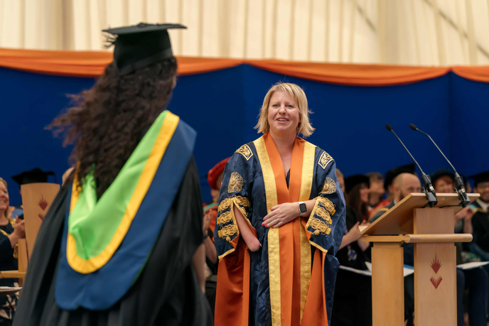 University of Sunderland Chancellor Leanne Cahill at ceremony