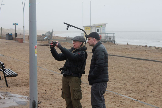 Connor with fellow filmmaker
