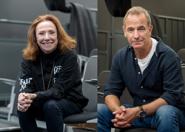 Melanie Hill and Robson Green at the University of Sunderland
