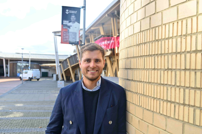 Florian Hildebrand at the University of Sunderland St Peter's Campus