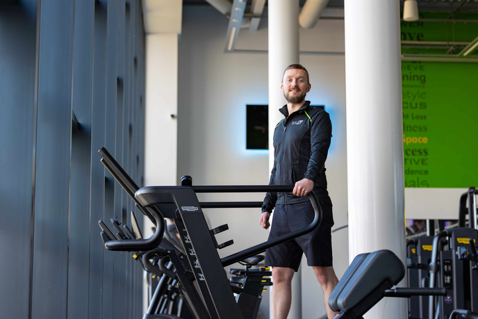 Man on treadmill