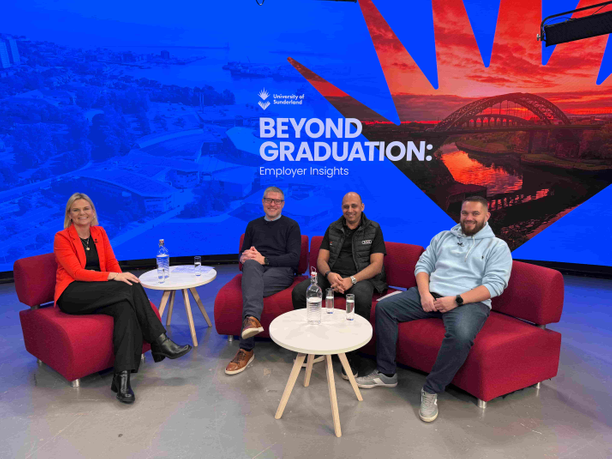 People sitting in a television studio