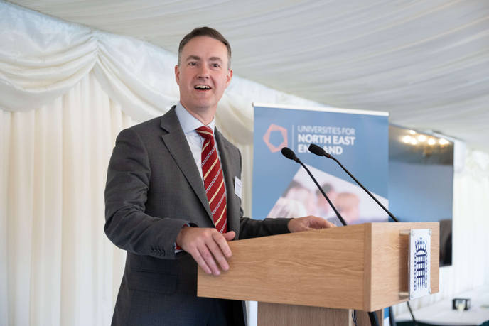 MP speaking at event