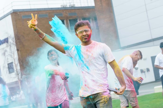 Students celebrate love and colour