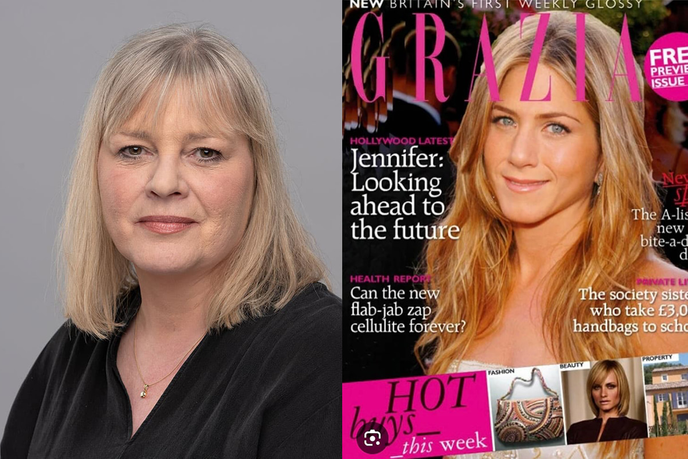 academic profile picture next to magazine cover