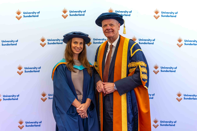 Academic and Vice-Chancellor stood together