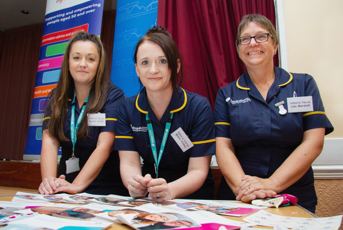 Three nurses standing