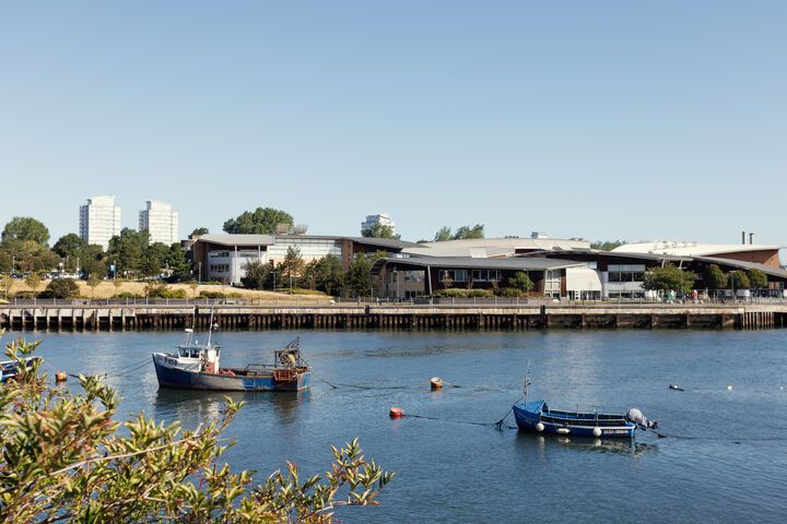 St Peters Campus and the River Wear with boats