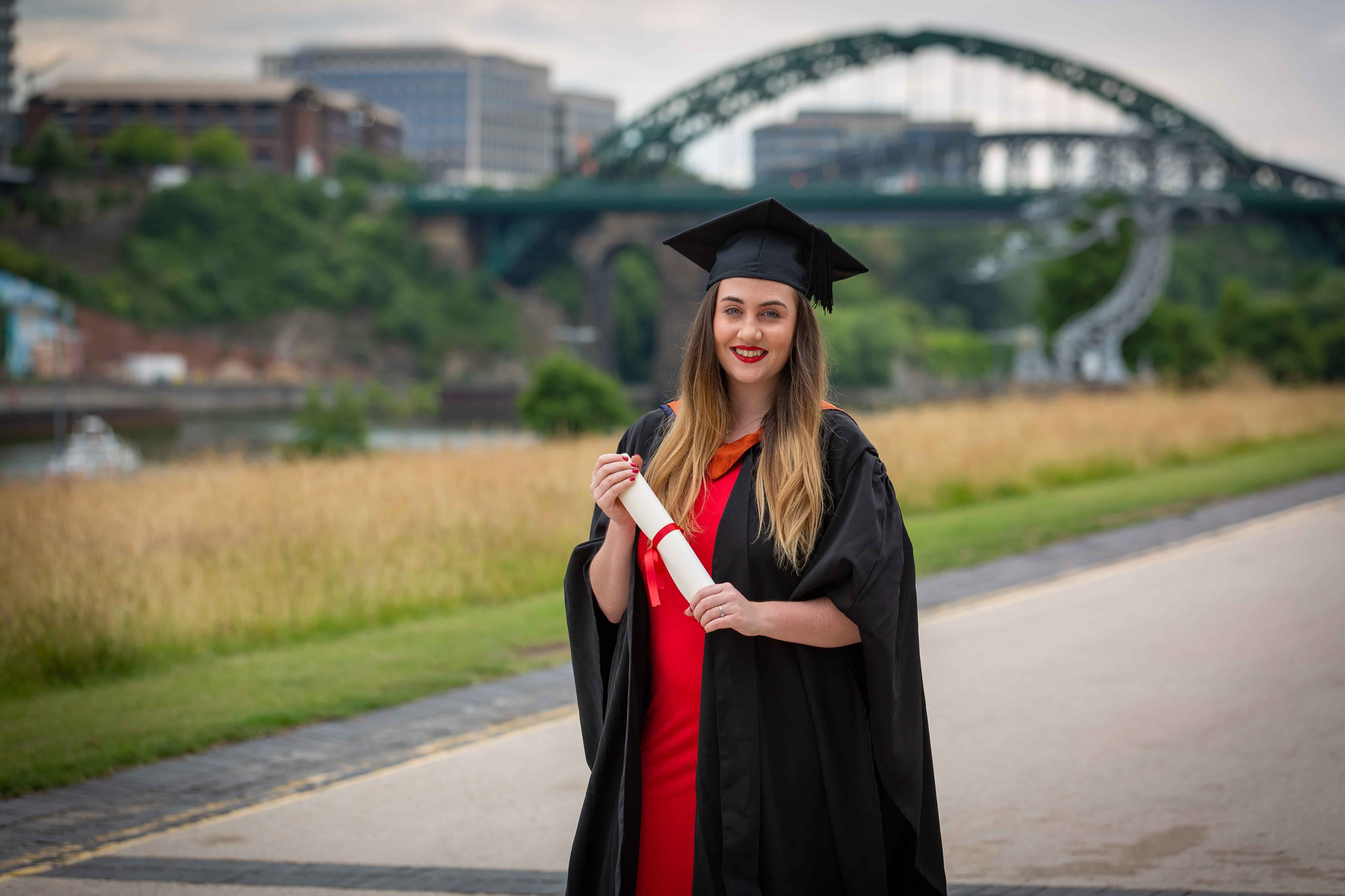 Cheria Law, a we care student, graduating from the University of Sunderland