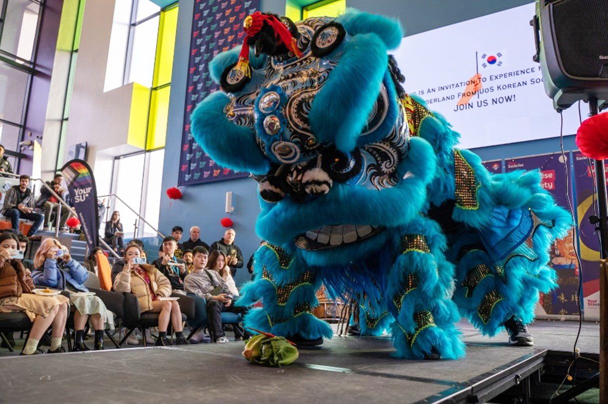 A Chinese dragon performing at CitySpace