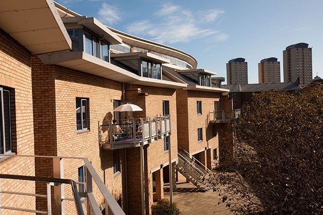 An exterior shot of Panns Bank, University of Sunderland student accommodation