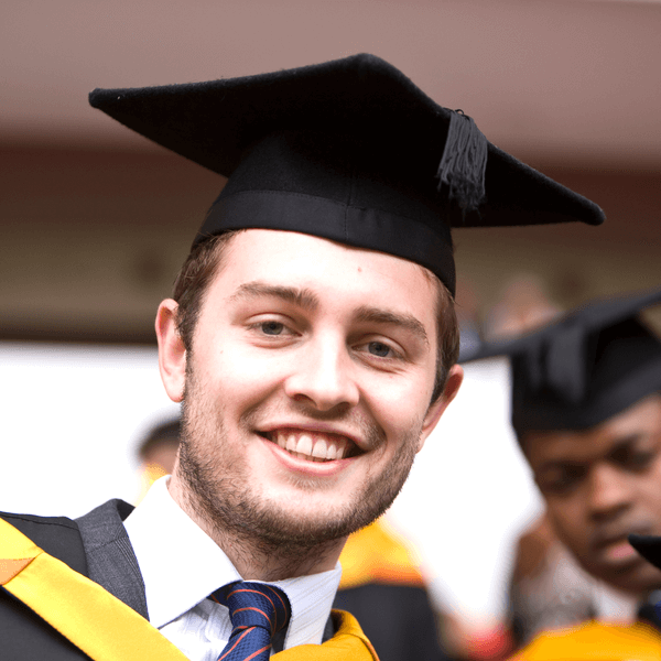 Student at the graduation ceremony