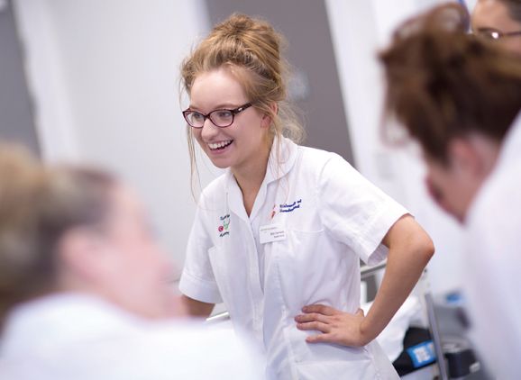 A Nursing student smiling